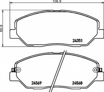 HELLA 8db355012371 -  Комплект тормозных колодок, дисковый тормоз