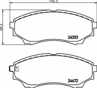 HELLA 8db355012381 -  Комплект тормозных колодок, дисковый тормоз