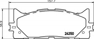 HELLA 8db355012401 -  Комплект тормозных колодок, дисковый тормоз