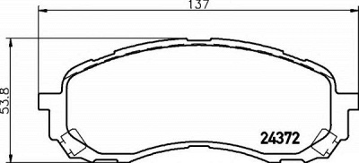HELLA 8db355012451 -  Комплект тормозных колодок, дисковый тормоз