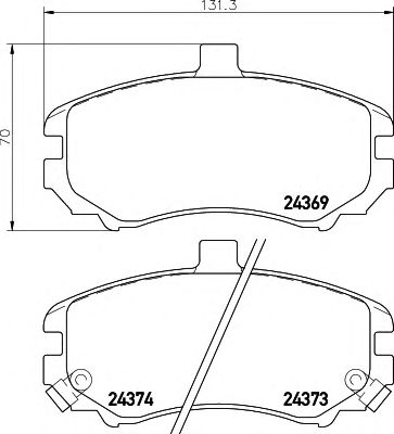 HELLA 8db355012471 -  Комплект тормозных колодок, дисковый тормоз