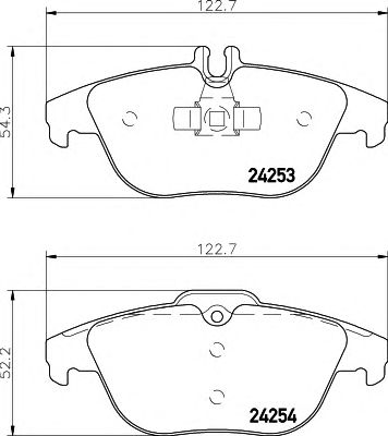 HELLA 8db355012741 -  Комплект тормозных колодок, дисковый тормоз