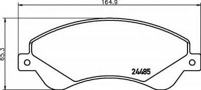HELLA 8db355012771 -  Комплект тормозных колодок, дисковый тормоз