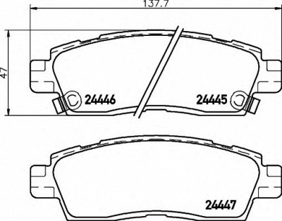 HELLA 8db355012821 -  Комплект тормозных колодок, дисковый тормоз