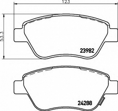 HELLA 8db355012831 -  Комплект тормозных колодок, дисковый тормоз