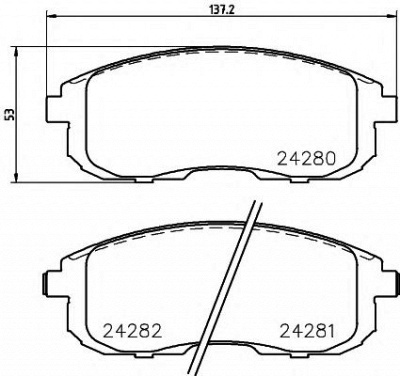 HELLA 8db355012901 -  Комплект тормозных колодок, дисковый тормоз