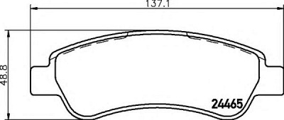 HELLA 8db355012911 -  Комплект тормозных колодок, дисковый тормоз