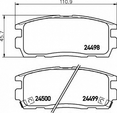 HELLA 8db355012951 -  Комплект тормозных колодок, дисковый тормоз