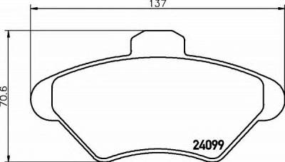 HELLA 8db355013011 -  Комплект тормозных колодок, дисковый тормоз