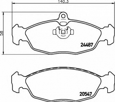 HELLA 8db355013031 -  Комплект тормозных колодок, дисковый тормоз