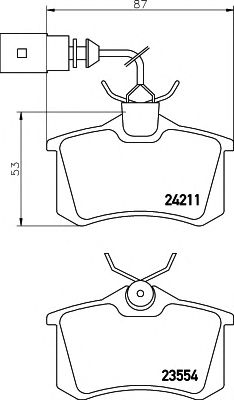 HELLA 8db355013131 -  Комплект тормозных колодок, дисковый тормоз