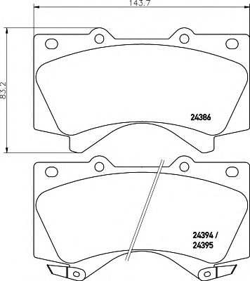 HELLA 8db355013151 -  Комплект тормозных колодок, дисковый тормоз