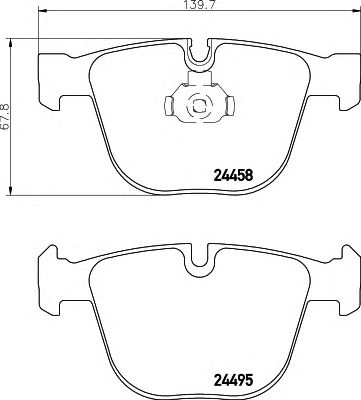 HELLA 8db355013171 -  Комплект тормозных колодок, дисковый тормоз