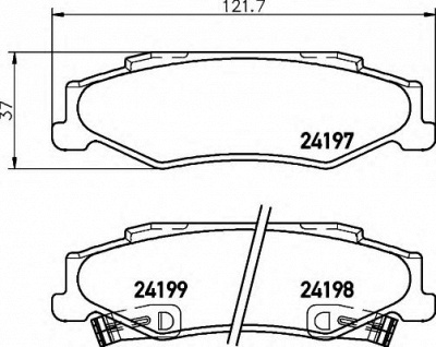 HELLA 8db355013191 -  Комплект тормозных колодок, дисковый тормоз