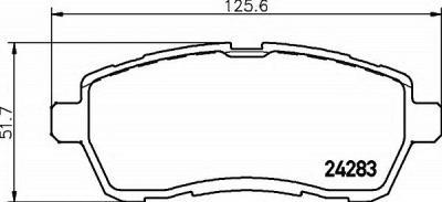 HELLA 8db355013211 -  Комплект тормозных колодок, дисковый тормоз