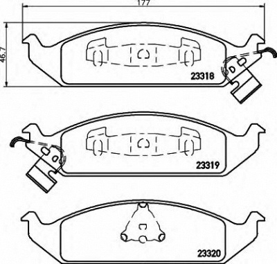 HELLA 8db355013281 -  Комплект тормозных колодок, дисковый тормоз