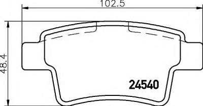HELLA 8db355013361 -  Комплект тормозных колодок, дисковый тормоз