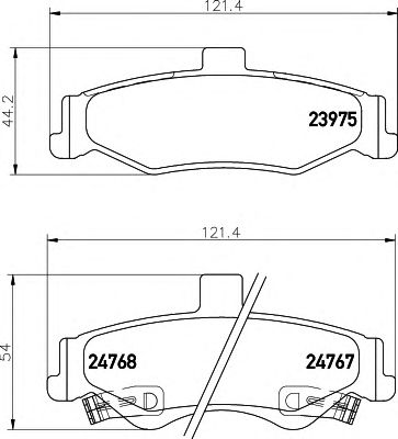 HELLA 8db355013391 -  Комплект тормозных колодок, дисковый тормоз