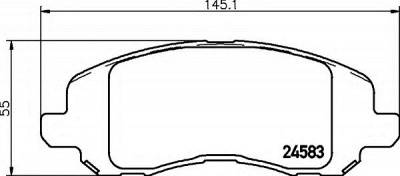 HELLA 8db355013491 -  Комплект тормозных колодок, дисковый тормоз