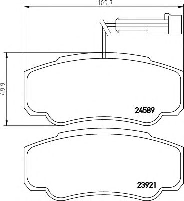 HELLA 8db355013511 -  Комплект тормозных колодок, дисковый тормоз
