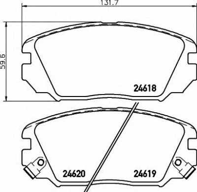 HELLA 8db355013531 -  Комплект тормозных колодок, дисковый тормоз
