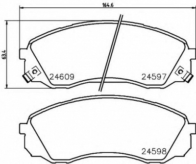 HELLA 8db355013541 -  Комплект тормозных колодок, дисковый тормоз