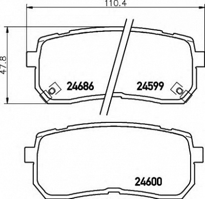 HELLA 8db355013551 -  Комплект тормозных колодок, дисковый тормоз