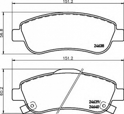 HELLA 8db355013611 -  Комплект тормозных колодок, дисковый тормоз