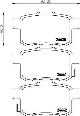 HELLA 8db355013631 -  Комплект тормозных колодок, дисковый тормоз