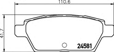 HELLA 8db355013691 -  Комплект тормозных колодок, дисковый тормоз