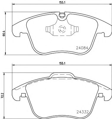 HELLA 8db355013731 -  Комплект тормозных колодок, дисковый тормоз