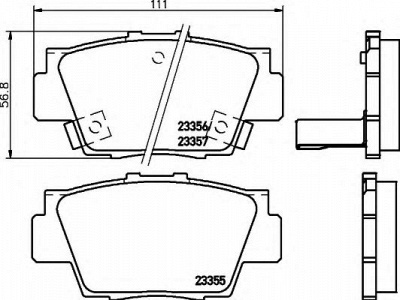 HELLA 8db355013831 -  Комплект тормозных колодок, дисковый тормоз