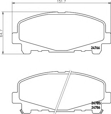 HELLA 8db355013881 -  Комплект тормозных колодок, дисковый тормоз