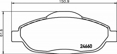 HELLA 8db355013911 -  Комплект тормозных колодок, дисковый тормоз