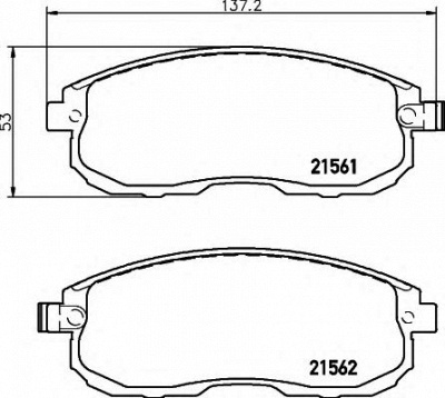 HELLA 8db355013991 -  Комплект тормозных колодок, дисковый тормоз