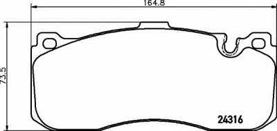 HELLA 8db355014041 -  Комплект тормозных колодок, дисковый тормоз