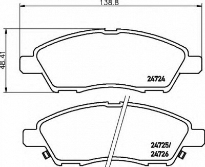 HELLA 8db355014071 -  Комплект тормозных колодок, дисковый тормоз