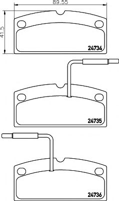HELLA 8db355014181 -  Комплект тормозных колодок, дисковый тормоз