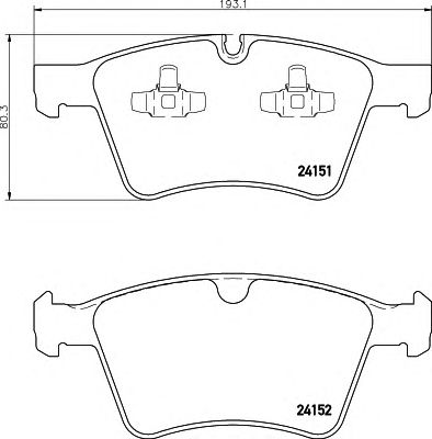 HELLA 8db355014191 -  Комплект тормозных колодок, дисковый тормоз