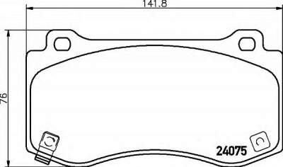 HELLA 8db355014201 -  Комплект тормозных колодок, дисковый тормоз