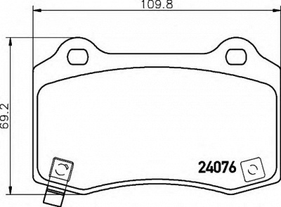 HELLA 8db355014211 -  Комплект тормозных колодок, дисковый тормоз