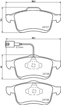 HELLA 8db355014241 -  Комплект тормозных колодок, дисковый тормоз