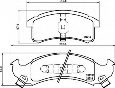 HELLA 8db355014271 -  Комплект тормозных колодок, дисковый тормоз