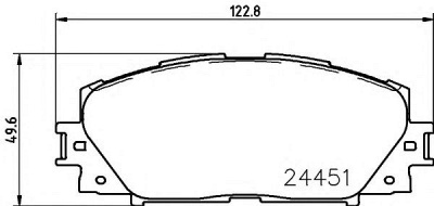 HELLA 8db355014311 -  Комплект тормозных колодок, дисковый тормоз