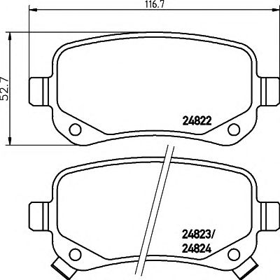 HELLA 8db355014331 -  Комплект тормозных колодок, дисковый тормоз