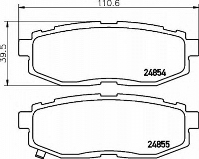 HELLA 8db355014341 -  Комплект тормозных колодок, дисковый тормоз