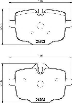 HELLA 8db355014361 -  Комплект тормозных колодок, дисковый тормоз