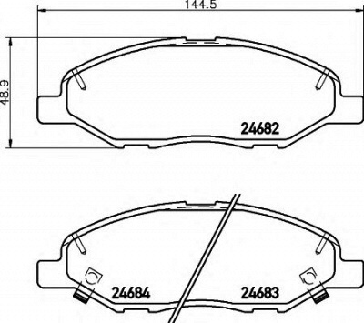 HELLA 8db355014371 -  Комплект тормозных колодок, дисковый тормоз