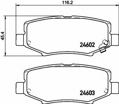 HELLA 8db355014381 -  Комплект тормозных колодок, дисковый тормоз