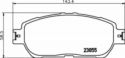 HELLA 8db355014441 -  Комплект тормозных колодок, дисковый тормоз